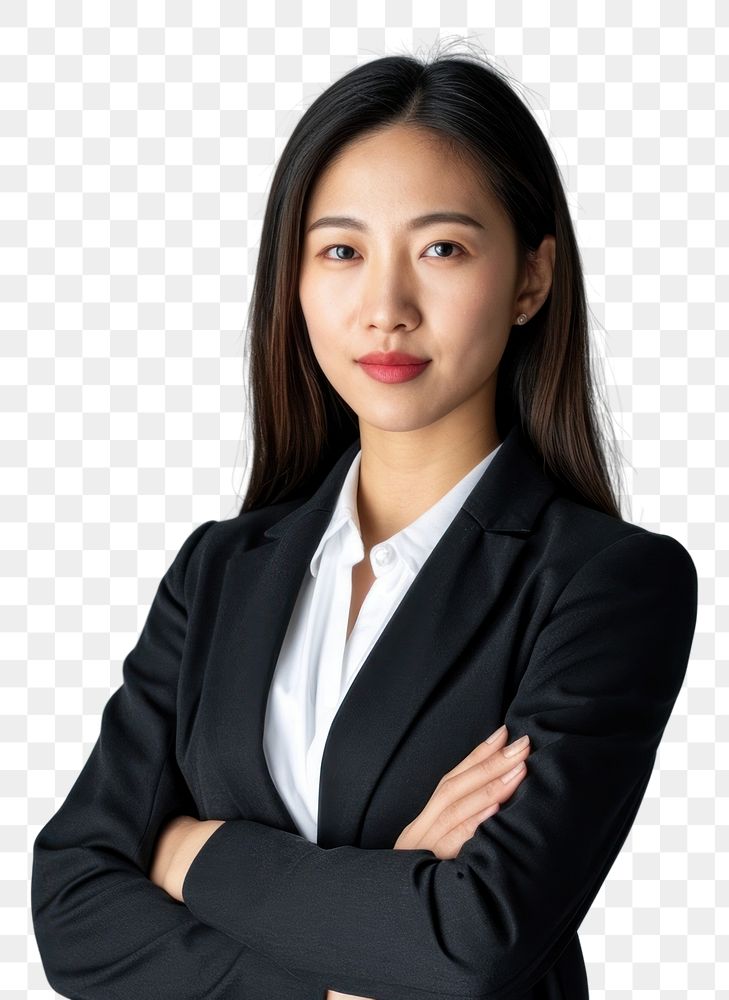 PNG Professional asian woman in business suits portrait adult photo.