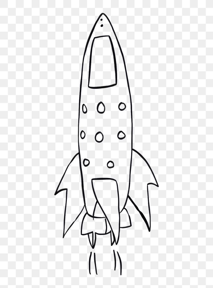 PNG Rocket sketch doodle outdoors.