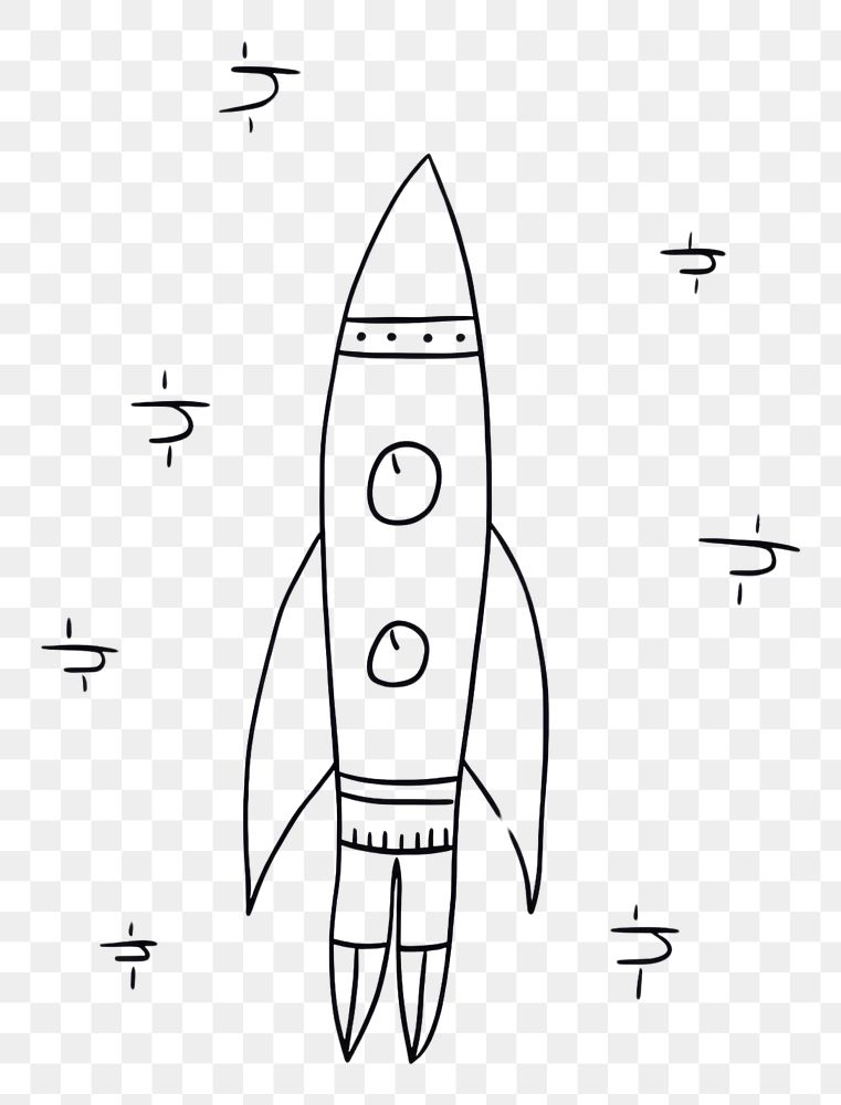 PNG Rocket diagram sketch doodle.