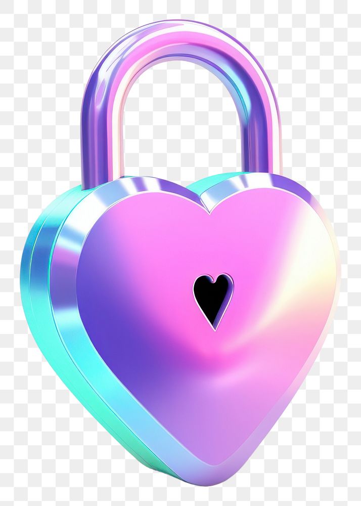 PNG Cute lock white background protection security.