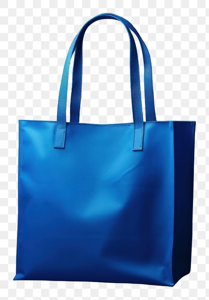 PNG Tote bag mockup handbag blue accessories.