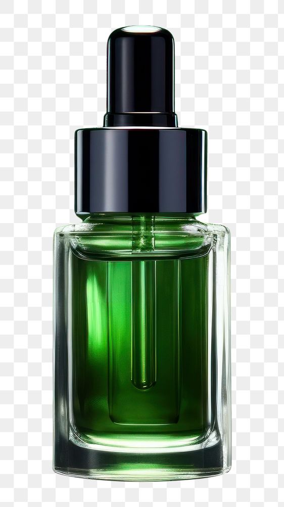 PNG Serum whit label mockup cosmetics perfume bottle.