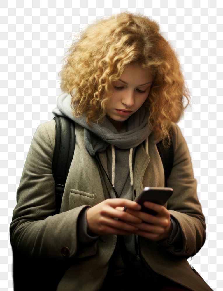 PNG  Smart phone reading texting adult.