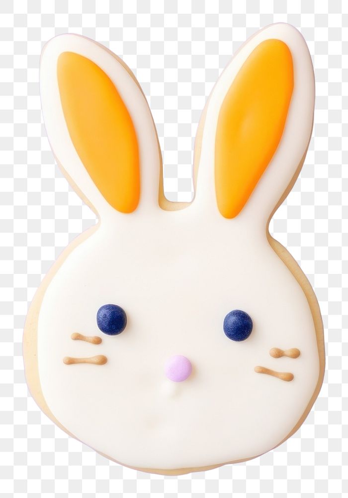 PNG Bunny cookie dessert icing. AI generated Image by rawpixel.