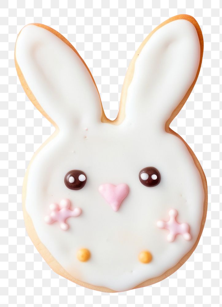 PNG Bunny cookie icing dessert AI generated Image by rawpixel
