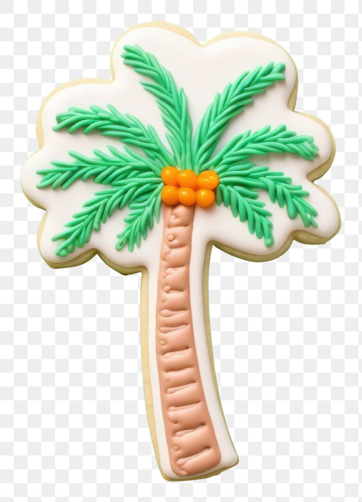 PNG Coconut tree dessert cookie icing. AI generated Image by rawpixel.