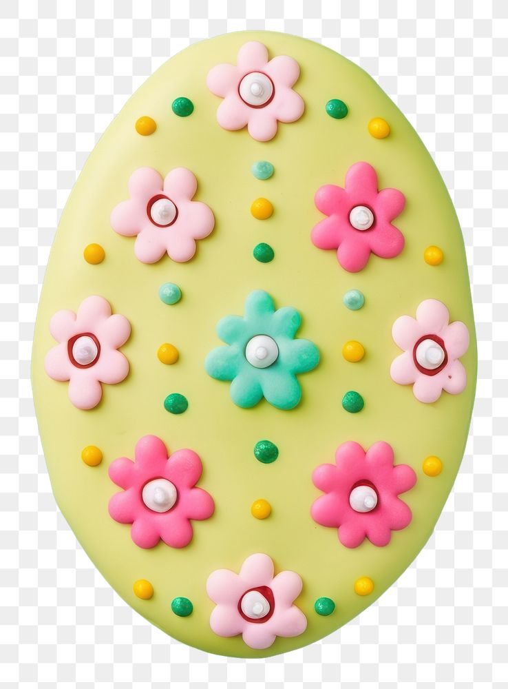 PNG Easter egg dessert cookie icing. AI generated Image by rawpixel.