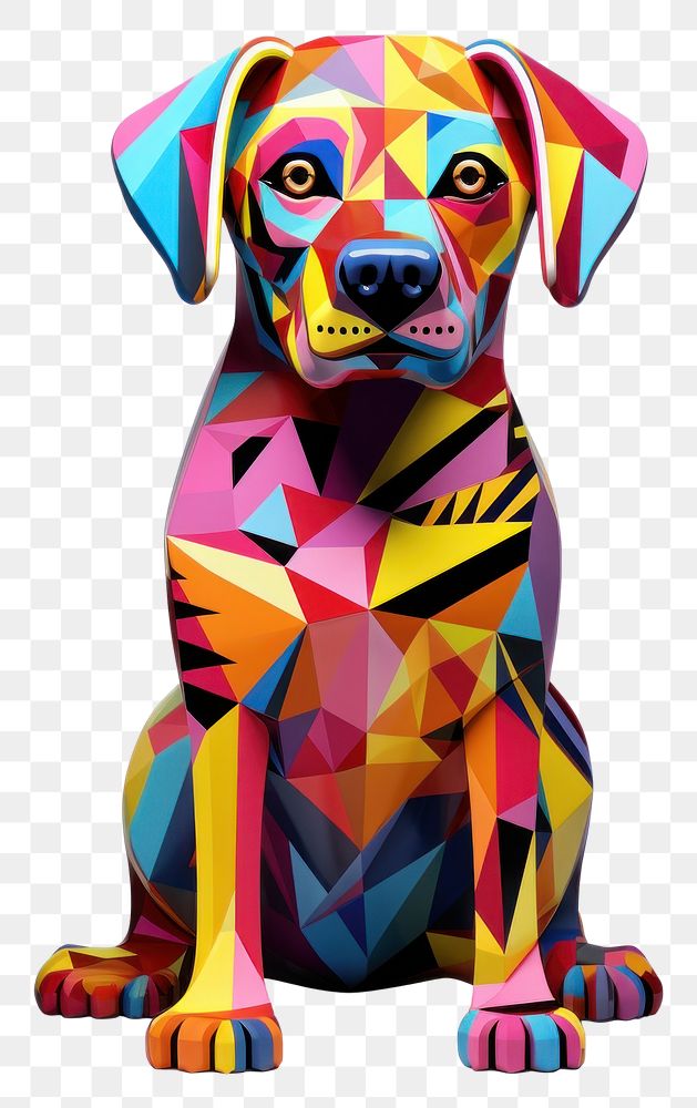 PNG Memphis design of dog art wildlife animal.