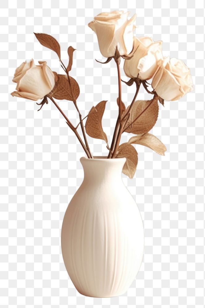 PNG  PNG  Flower plant vase rose. AI generated Image by rawpixel.