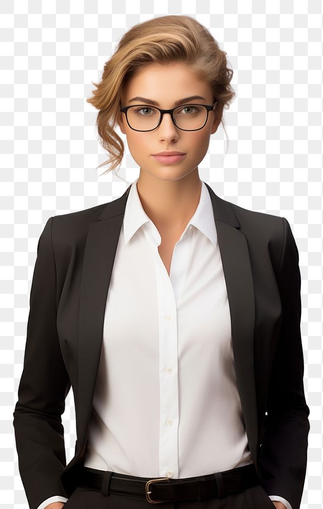 PNG Young Business Woman glasses adult woman.