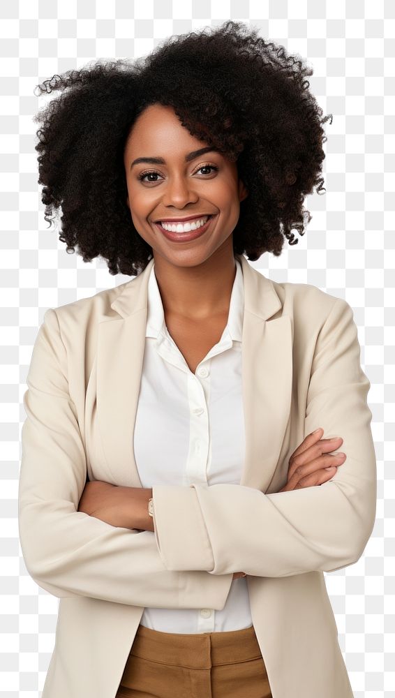 PNG Black business woman portrait smiling adult.