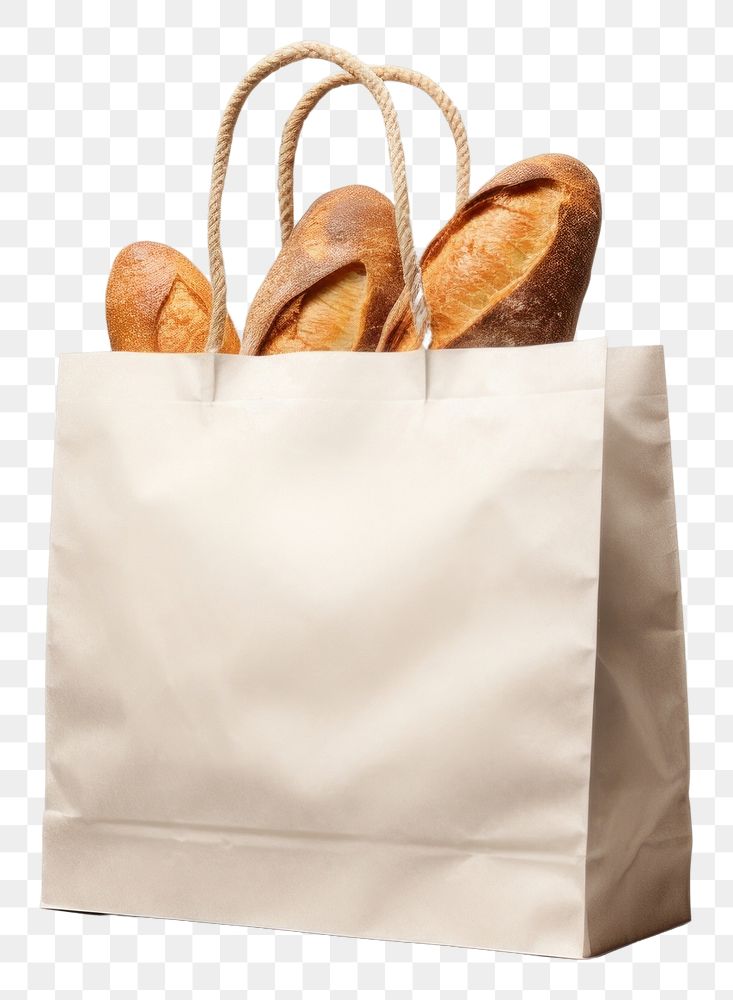 PNG Kraft paper bakery bag mockup handbag bread food