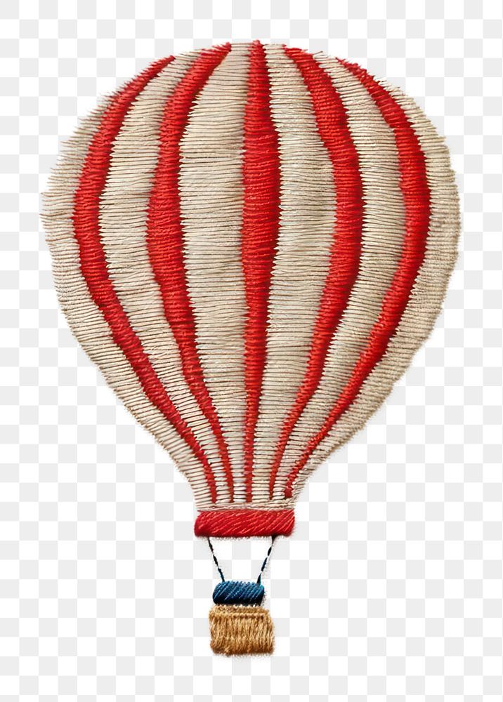 PNG The balloon in embroidery style aircraft vehicle transportation.