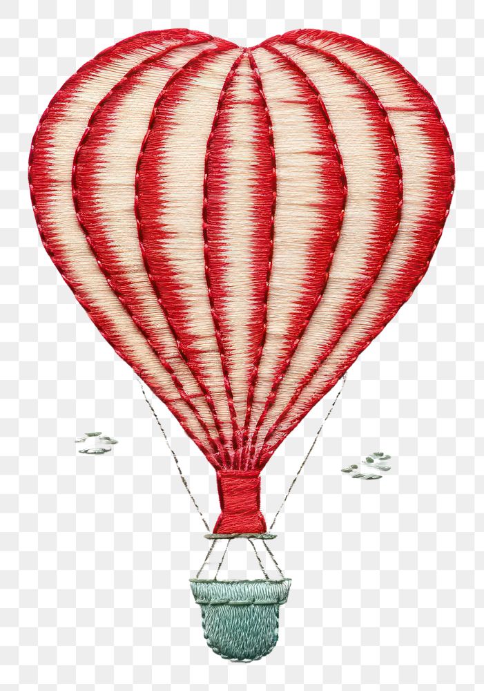 PNG The balloon in embroidery style aircraft vehicle transportation.