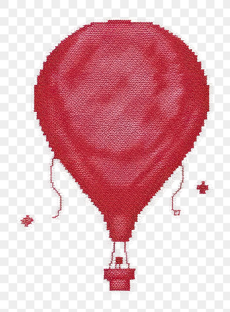 PNG The balloon in embroidery style aircraft transportation celebration.