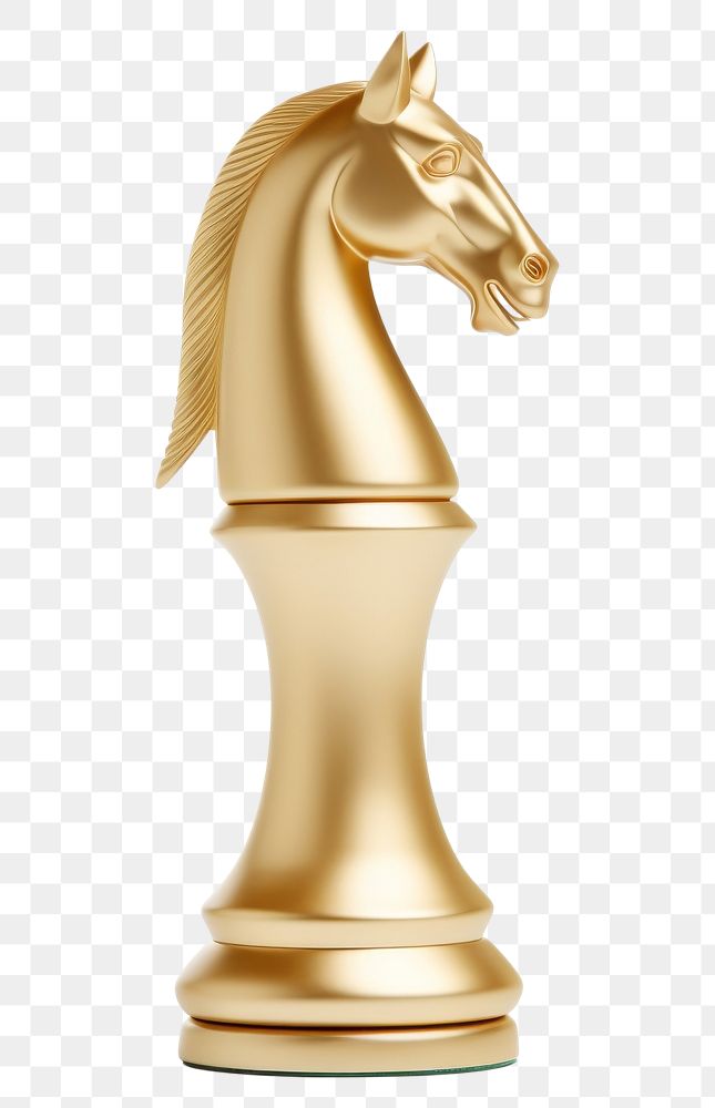 PNG A knight horse chess piece mammal bronze gold.