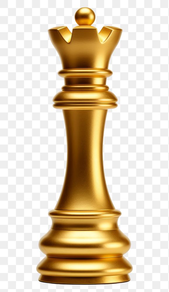 PNG A king chess piece gold game white background.