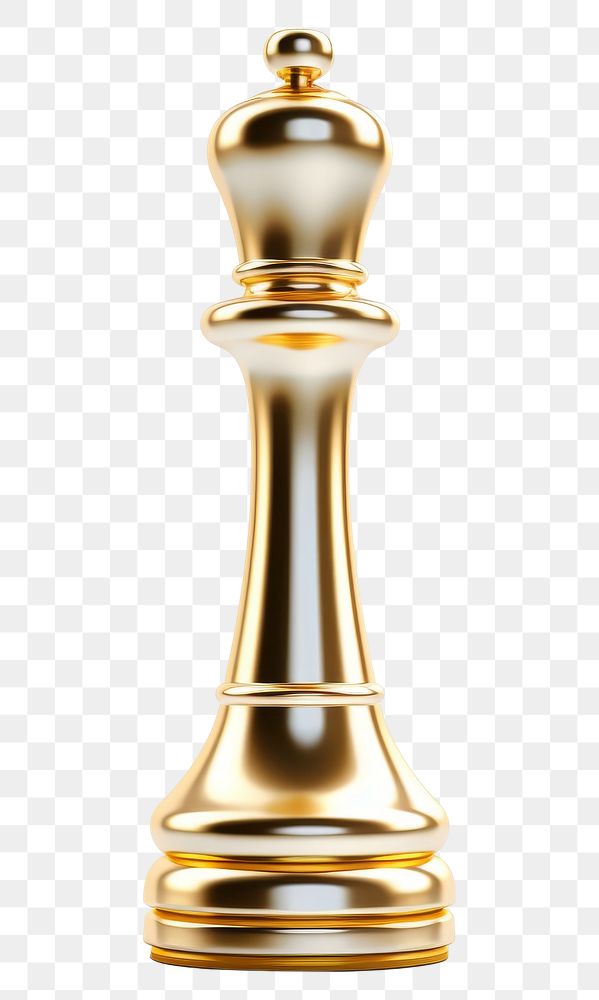 PNG A pawn chess piece gold white background simplicity.