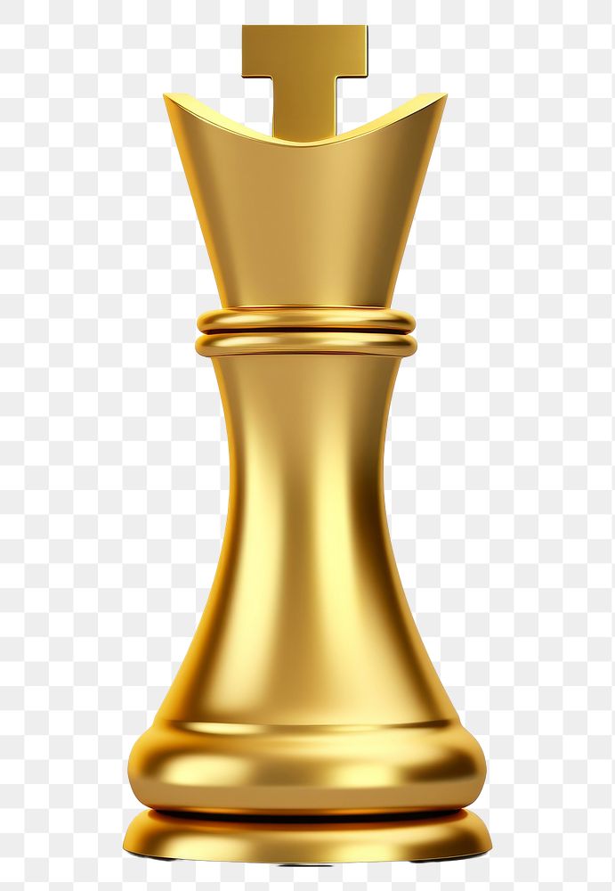 PNG A rook chess piece gold game white background.