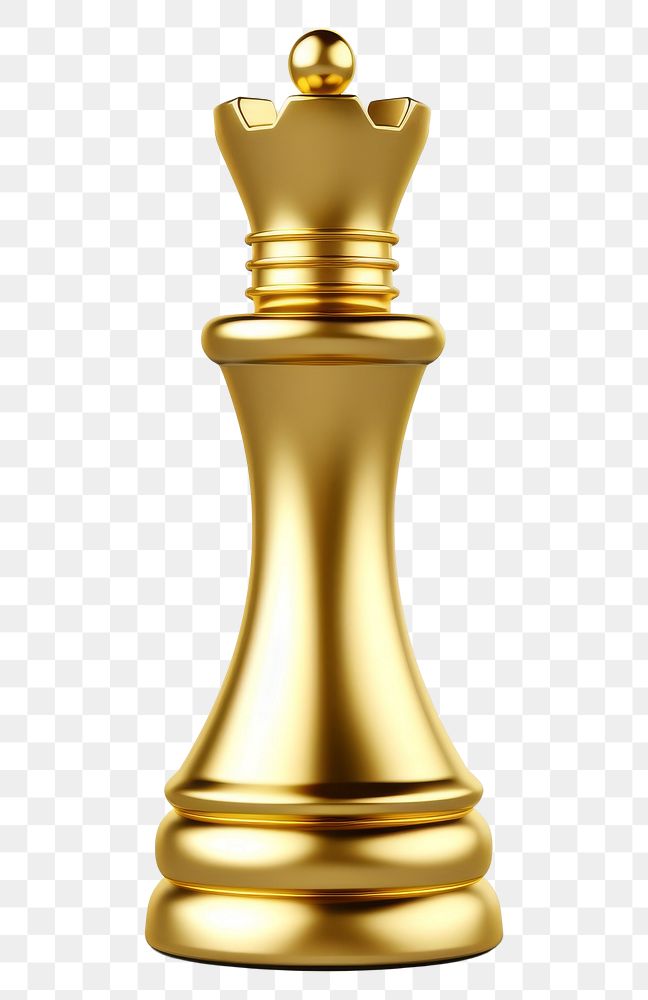 PNG A rook chess piece gold game white background.