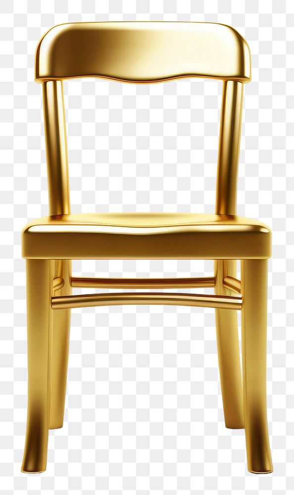 PNG Chair furniture shiny gold.