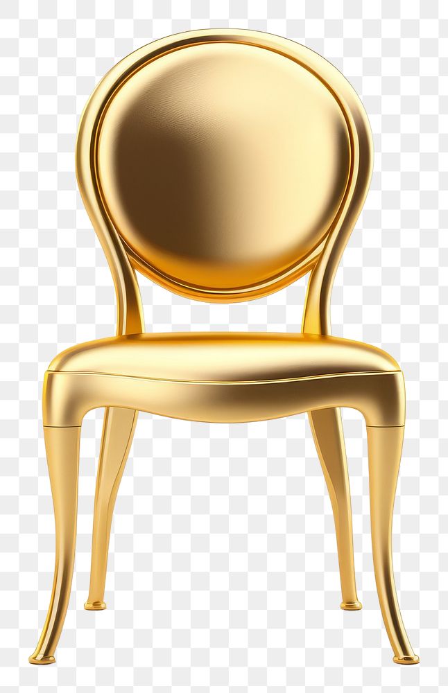PNG Chair furniture shiny gold.