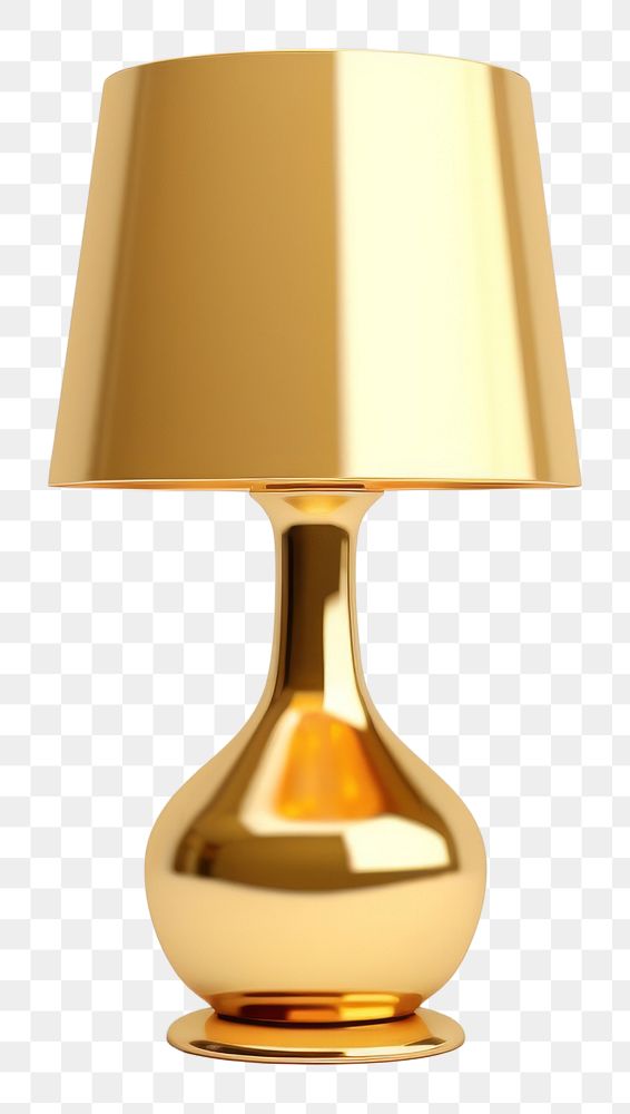 PNG Lamp lampshade shiny gold.