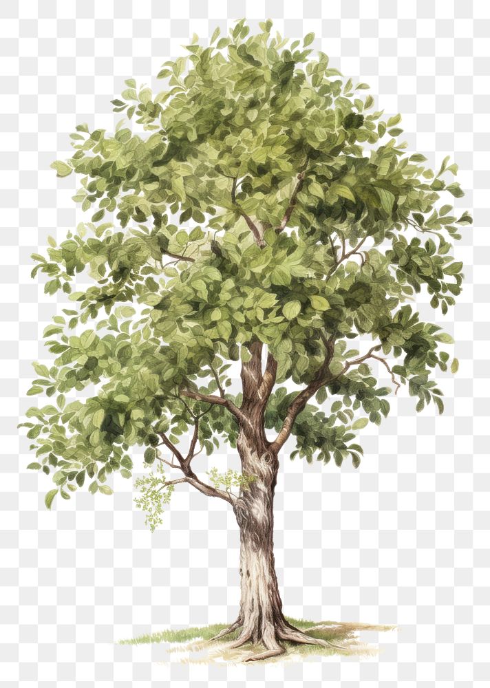PNG Botanical illustration of a tree plant outdoors sycamore.