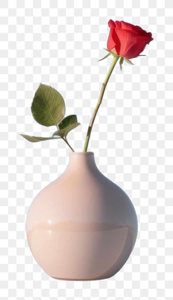 PNG Rose vase flower plant.