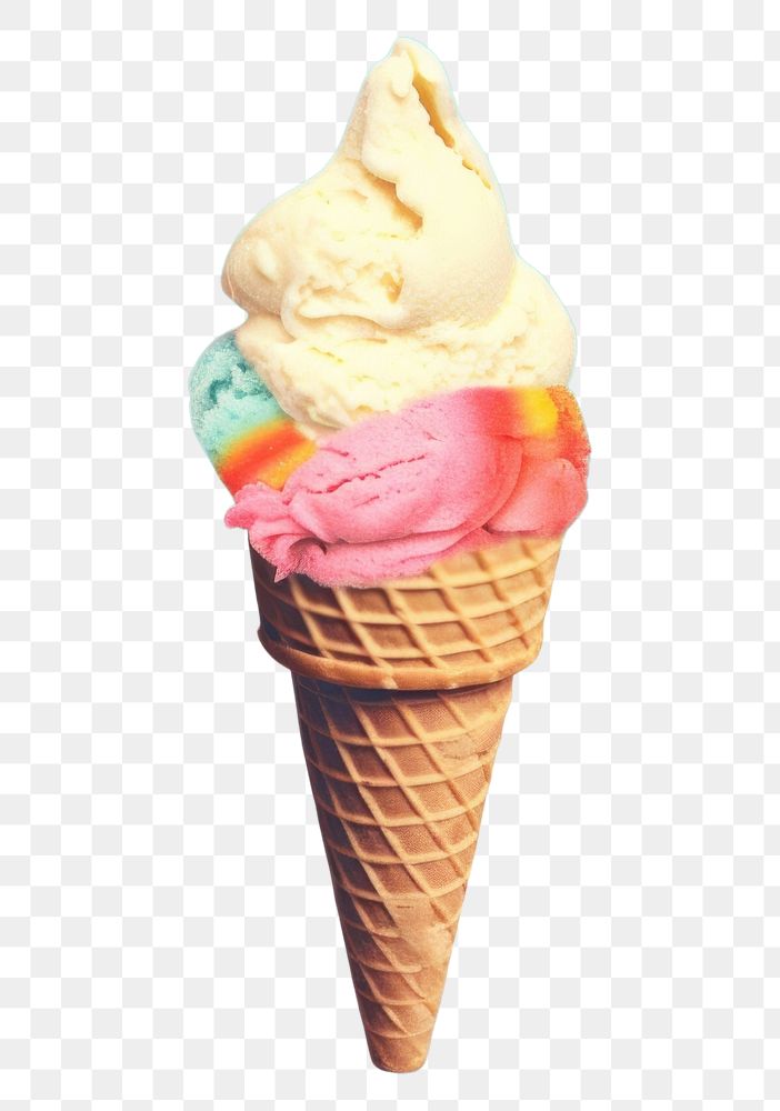PNG  Collage Retro dreamy of ice cream dessert food freshness.