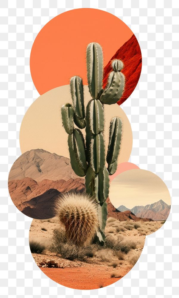 PNG Desert cactus plant tranquility semi-arid.