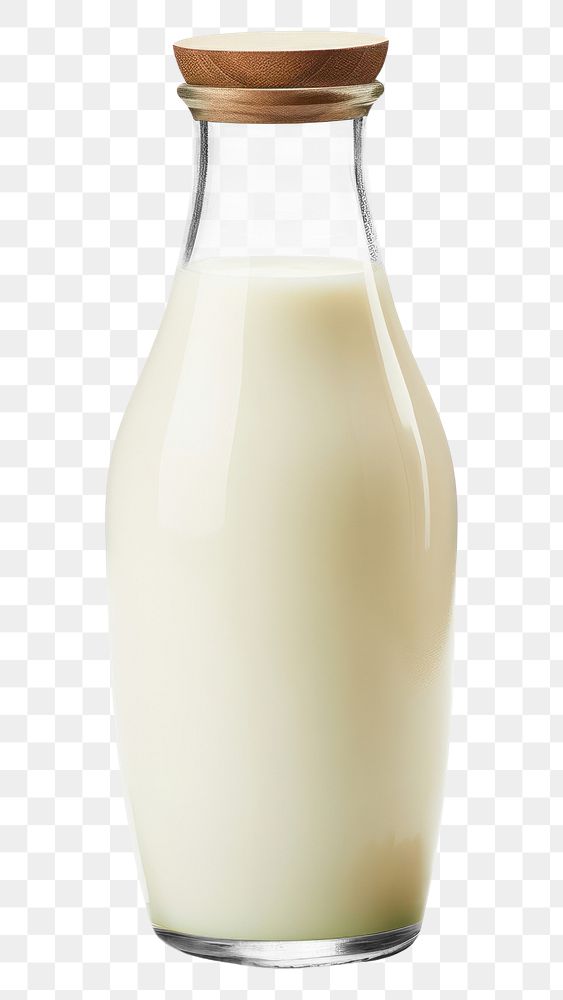PNG  Milk bottle dairy drink. AI generated Image by rawpixel.