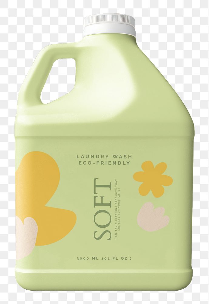 PNG laundry detergent gallon, transparent background