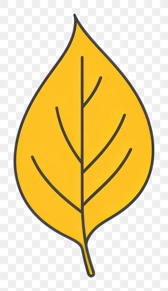 PNG Yellow tree leaf plant line logo.