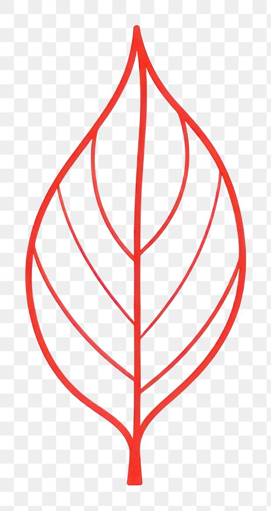 PNG A red tree leaf plant line logo.