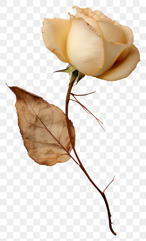 PNG Real Pressed white rose | Premium PNG - rawpixel