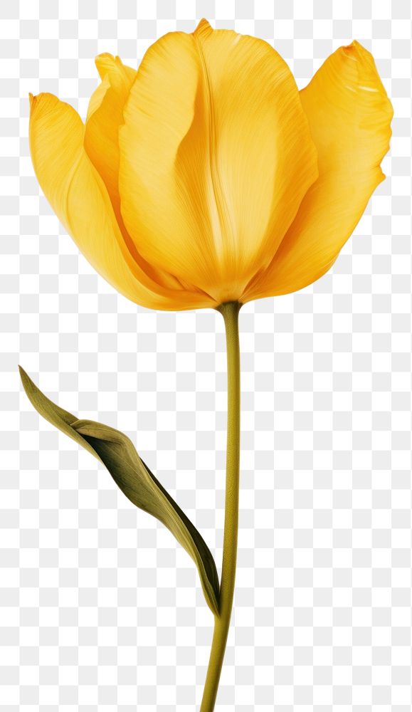PNG Real Pressed yellow tulip flower petal plant.