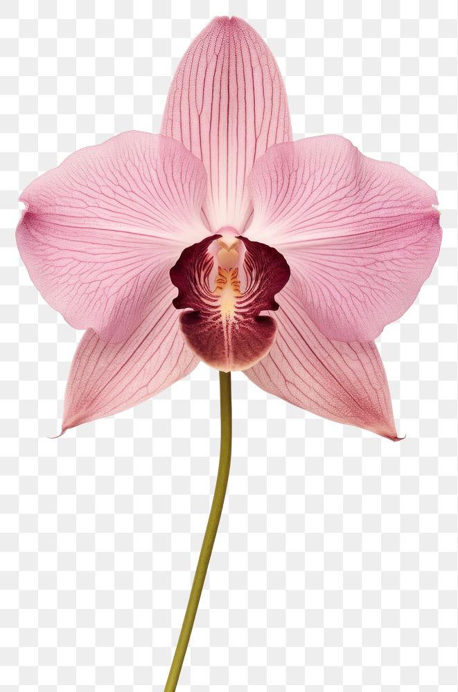 PNG Real Pressed pink orchid flower petal plant.