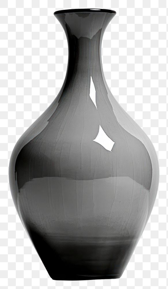 PNG  Grey vase monochrome white background simplicity. AI generated Image by rawpixel.