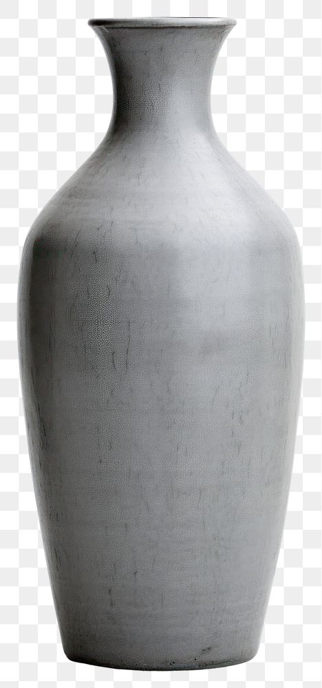 PNG  Grey vase monochrome porcelain pottery. AI generated Image by rawpixel.
