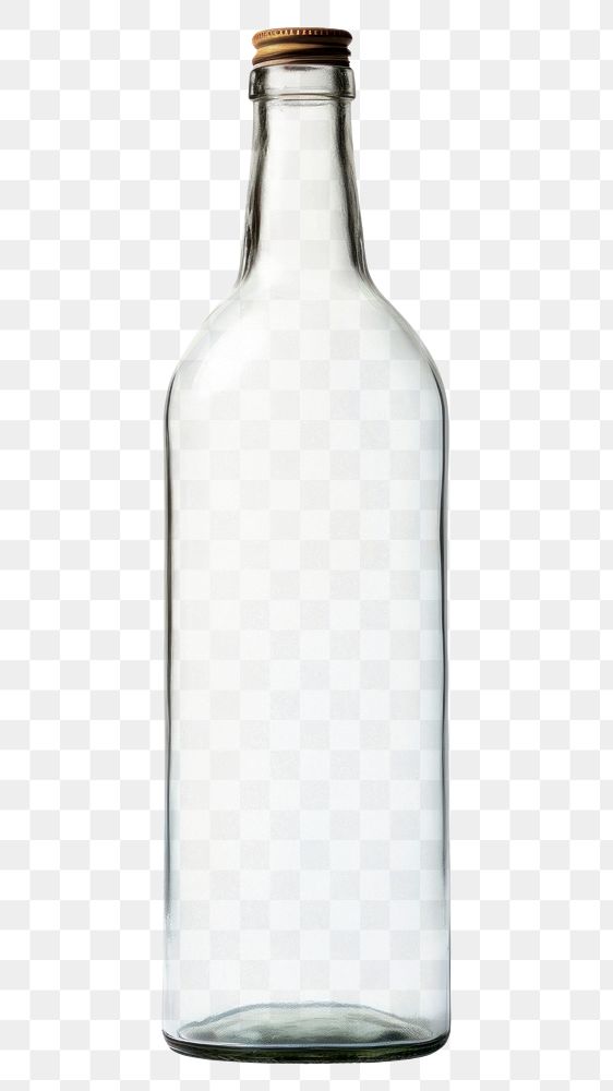 PNG  Empty bottle glass drink white background. AI generated Image by rawpixel.