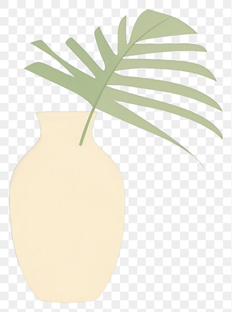 PNG  Illustration of tropical vase plant leaf art.