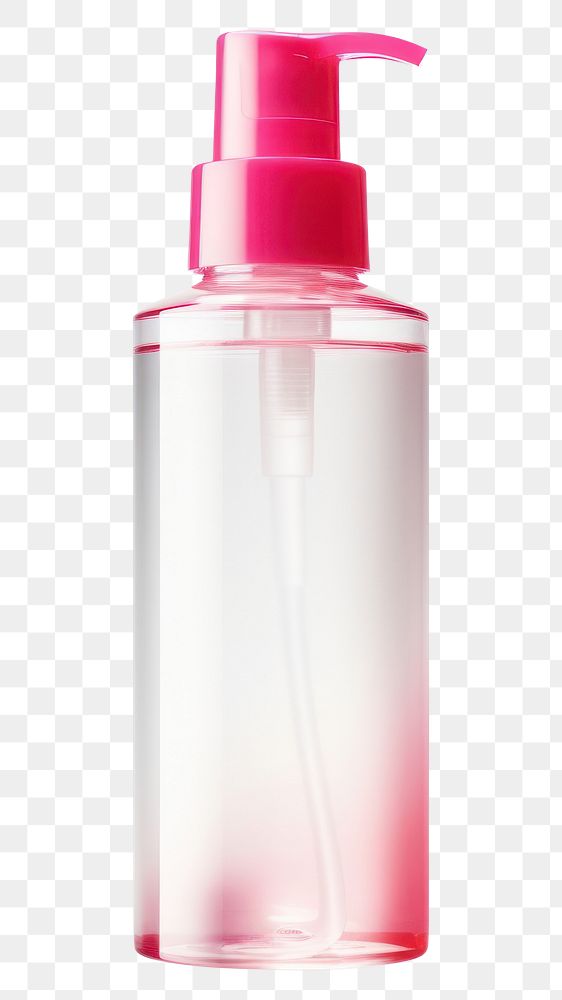 PNG Bottle of dark pink cosmetic moisturizer cosmetics bottle white background.