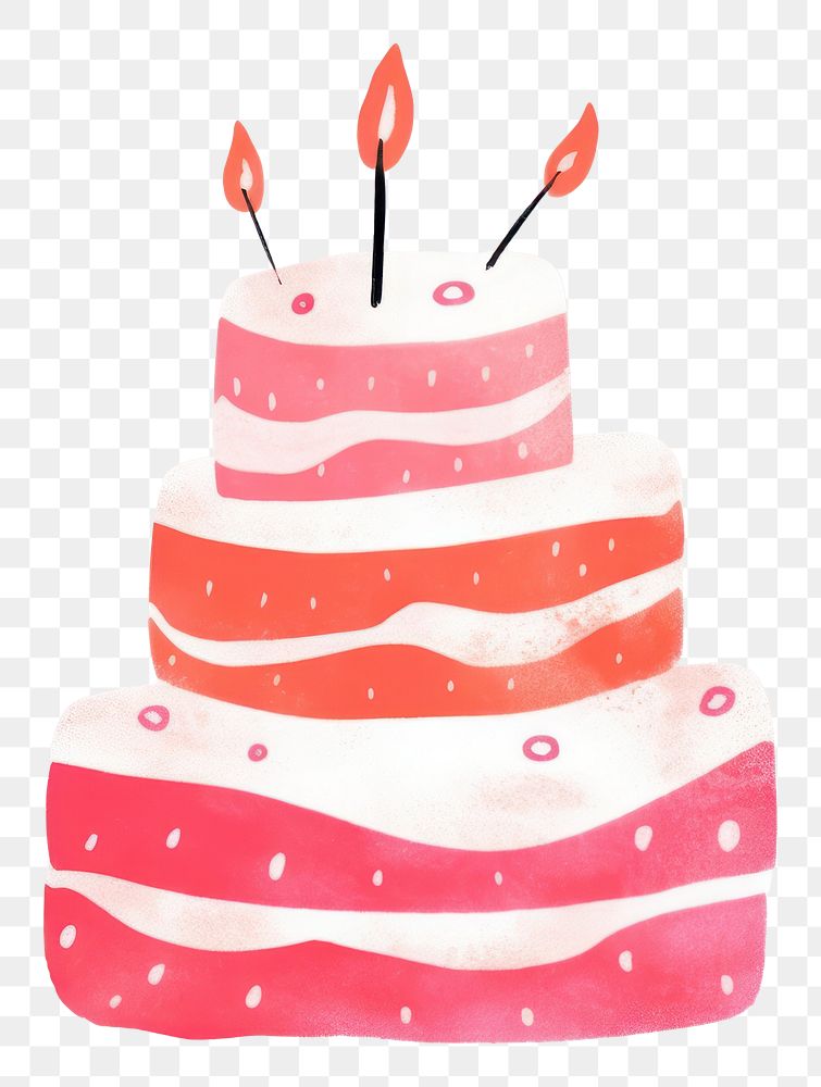 PNG Birthday cake illustration dessert food anniversary.