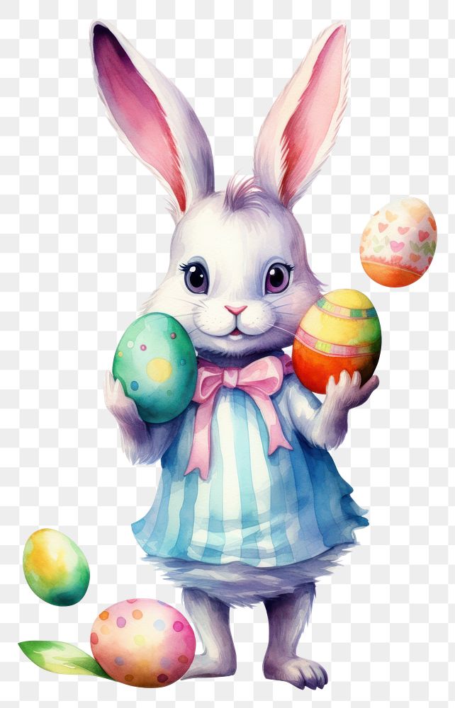 PNG Easter eggs bunny cartoon cute.