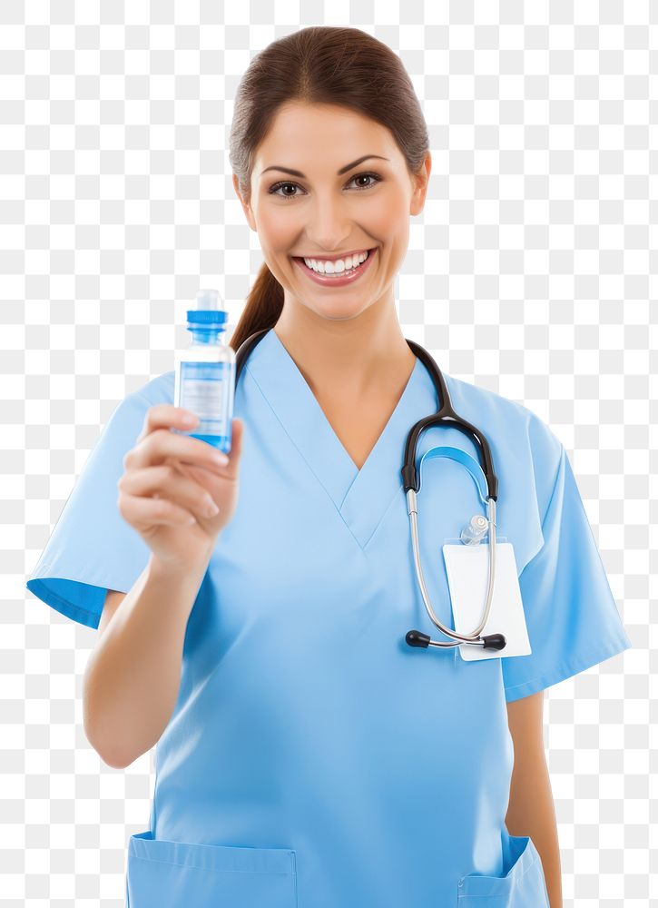 PNG Nurse bottle holding adult.