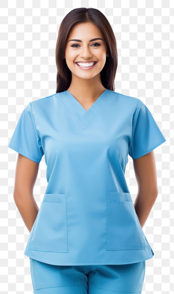 PNG Nurse smiling white background stethoscope.