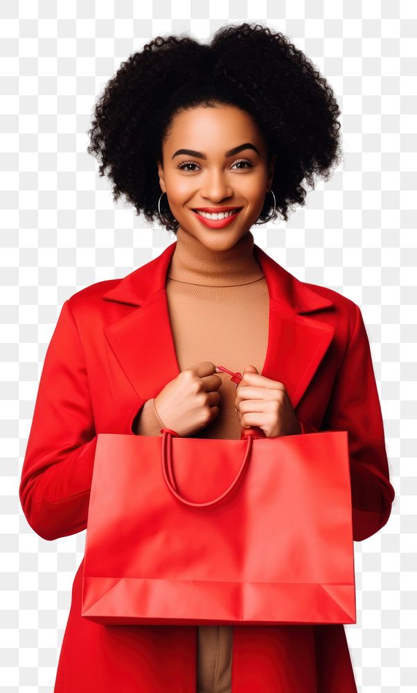 PNG Black woman portrait handbag adult.
