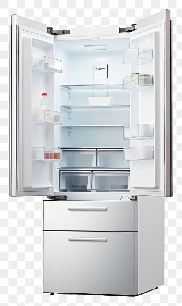 PNG Fridge refrigerator appliance open.