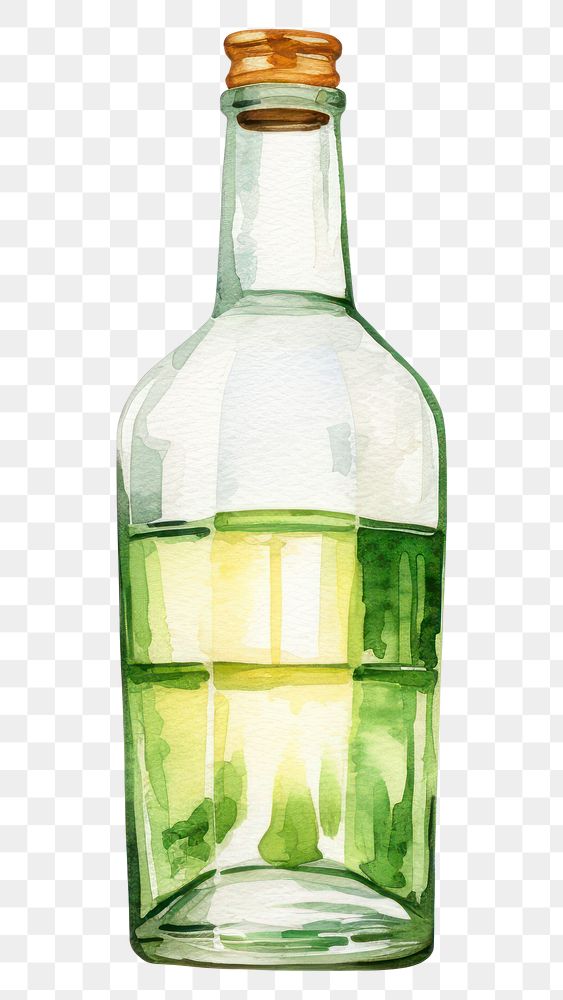 PNG  Alcohol bottle glass drink. AI generated Image by rawpixel.